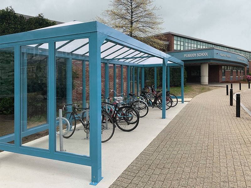 covered bike shelter